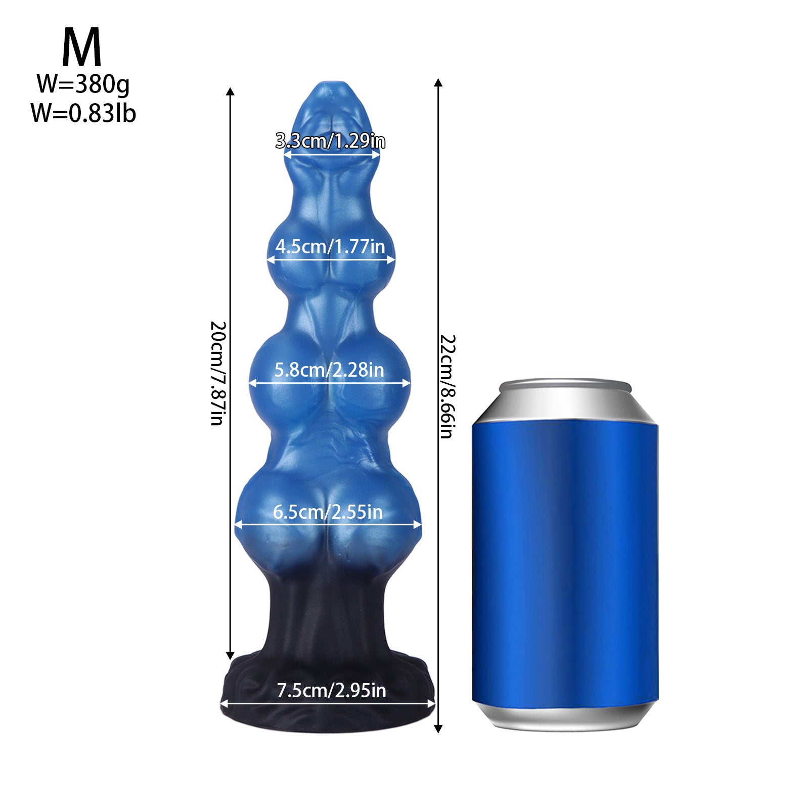 3 Knot Fantasy Silicone Dog Dildo