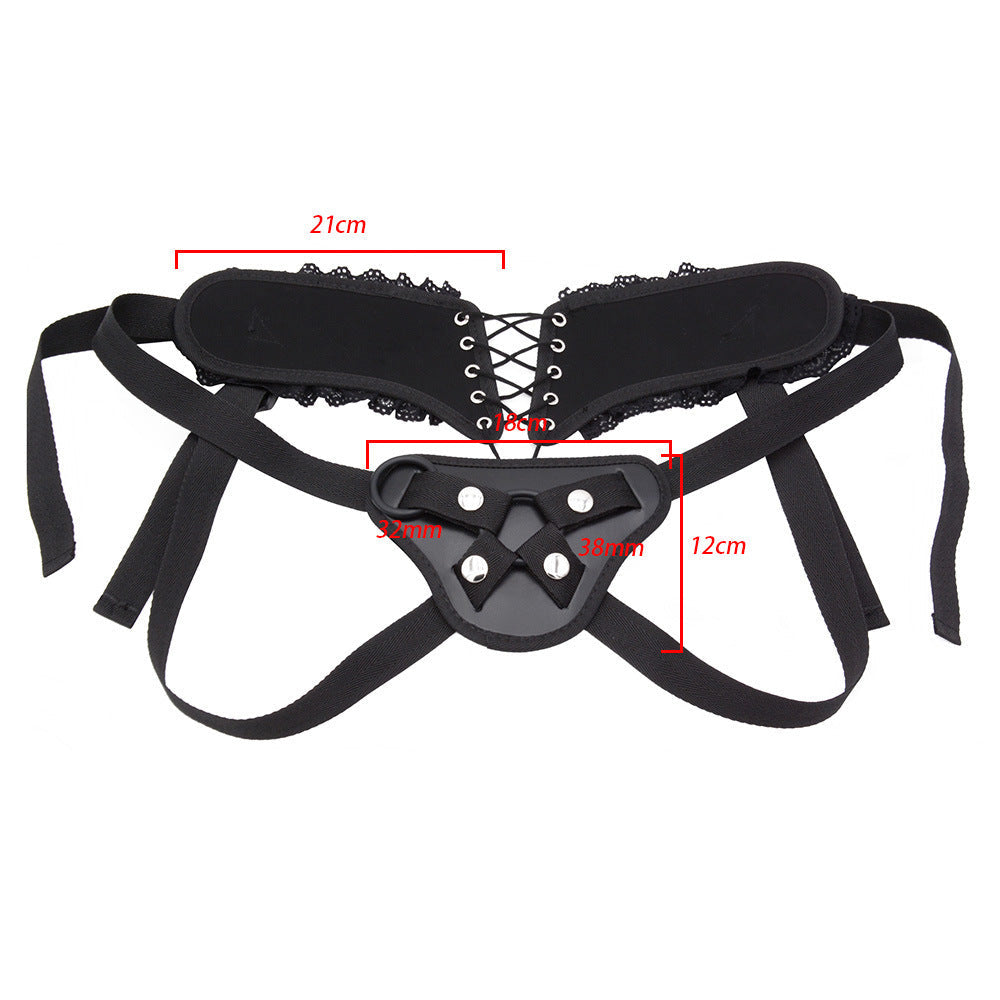 Lace Flower Black Plus Size Strap Ons