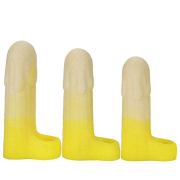 5 Inch Silicone Banana Male Penis Sleeve