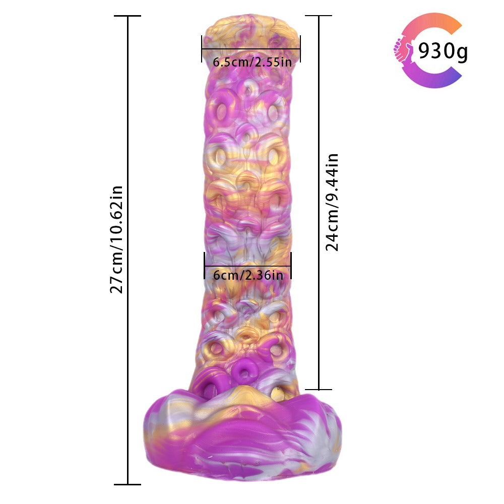 Alien Mixed Color Dragon Silicone Dildo