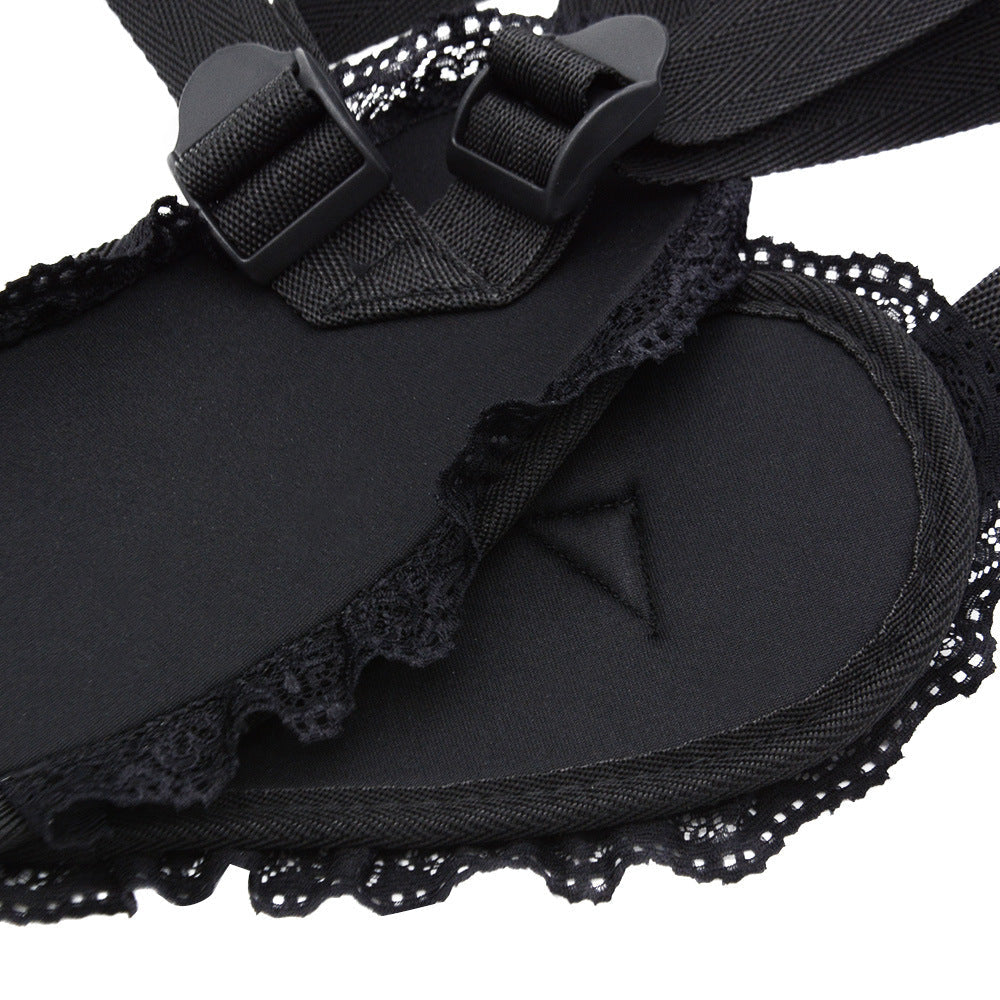 Lace Flower Black Plus Size Strap Ons