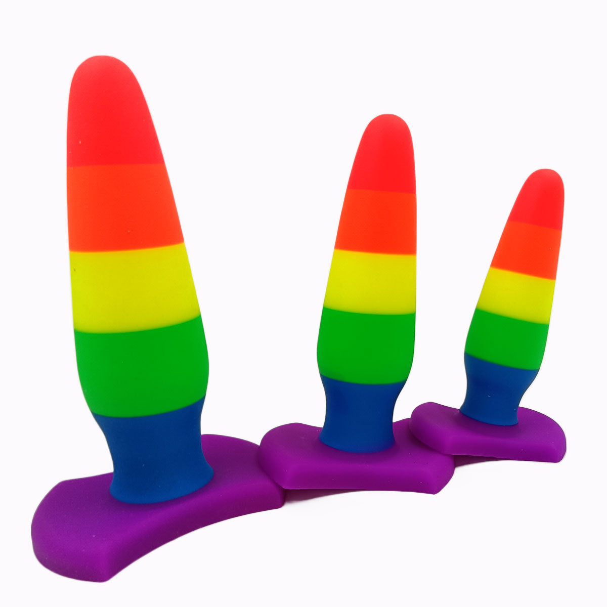 G spot Stimulation Rainbow Silicone Anal Plug