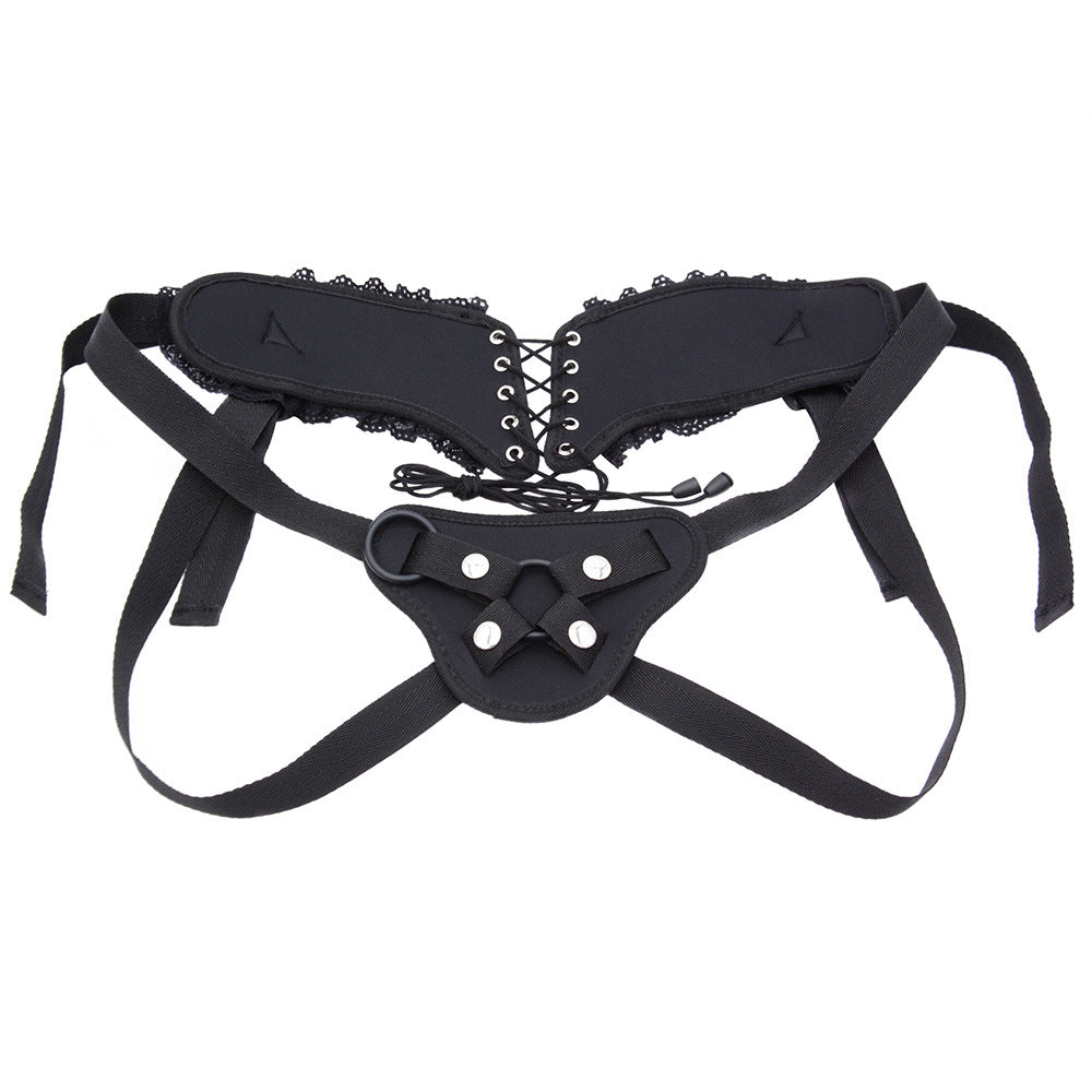 Lace Flower Black Plus Size Strap Ons