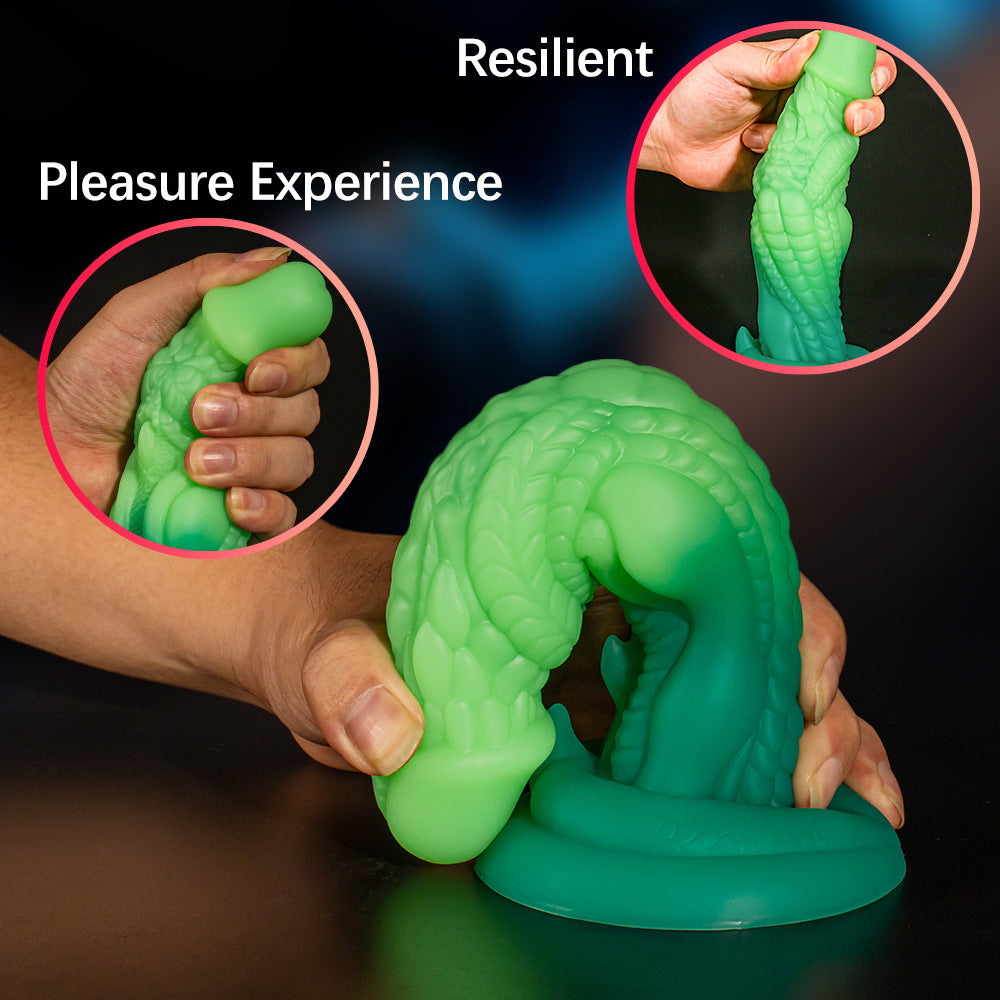 7 Inch Green Simulation Silicone Dragon Dildo