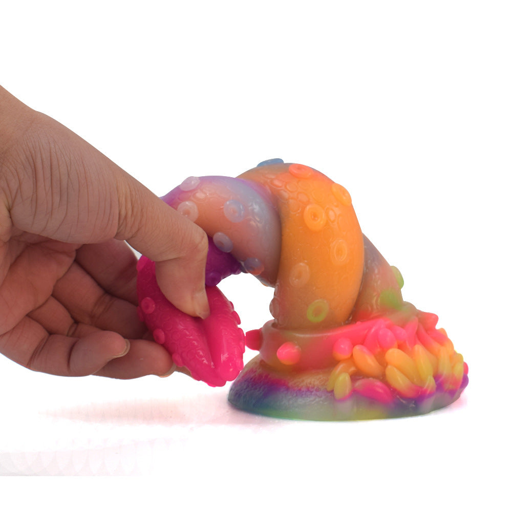 Rainbow Glow In The Dark Tentacle Dildo