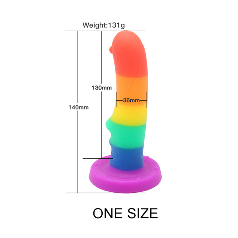 5.5" Anal Silicone Rainbow Dildo for Beginners