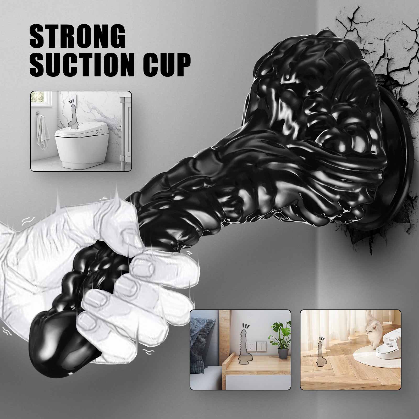 9 Inch Black Unique Dragon Dildo