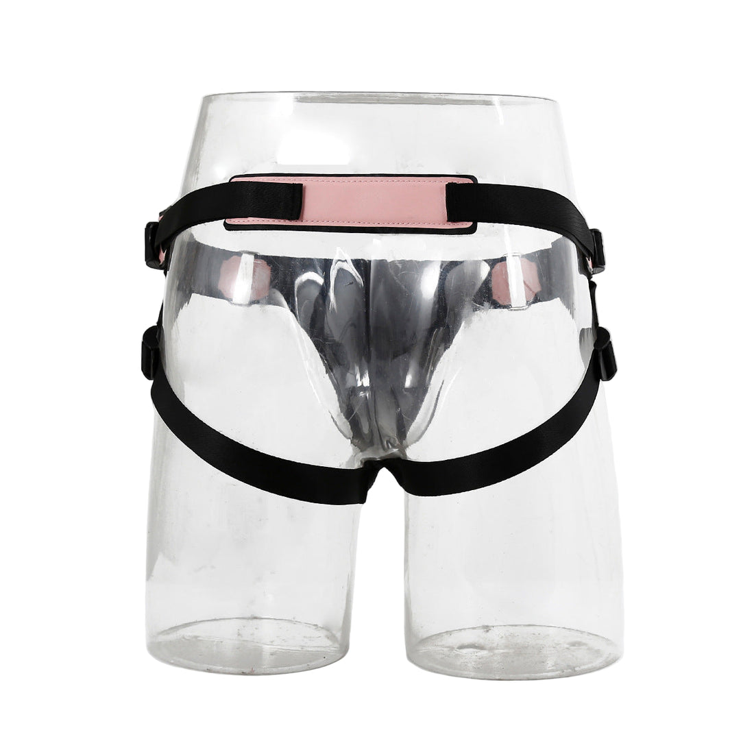 Pink Leather Plus Size Strap On Harness