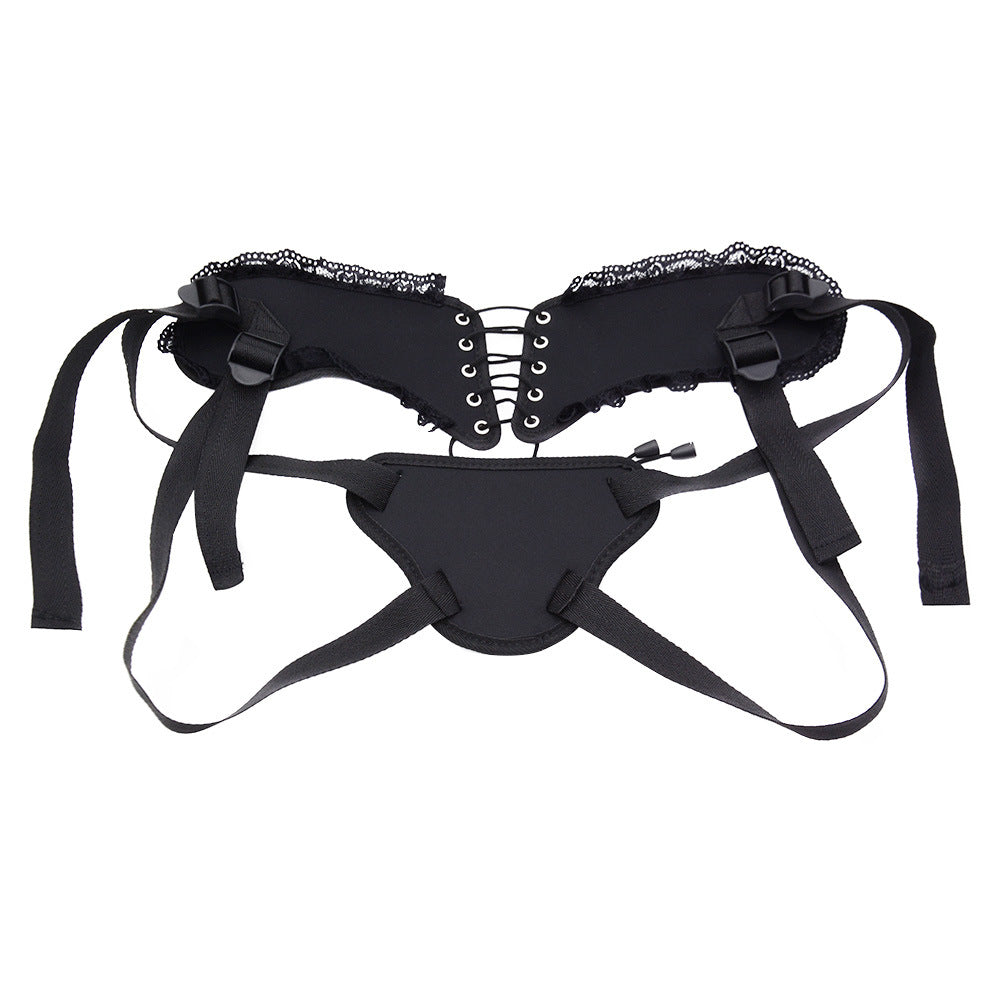 Lace Flower Black Plus Size Strap Ons