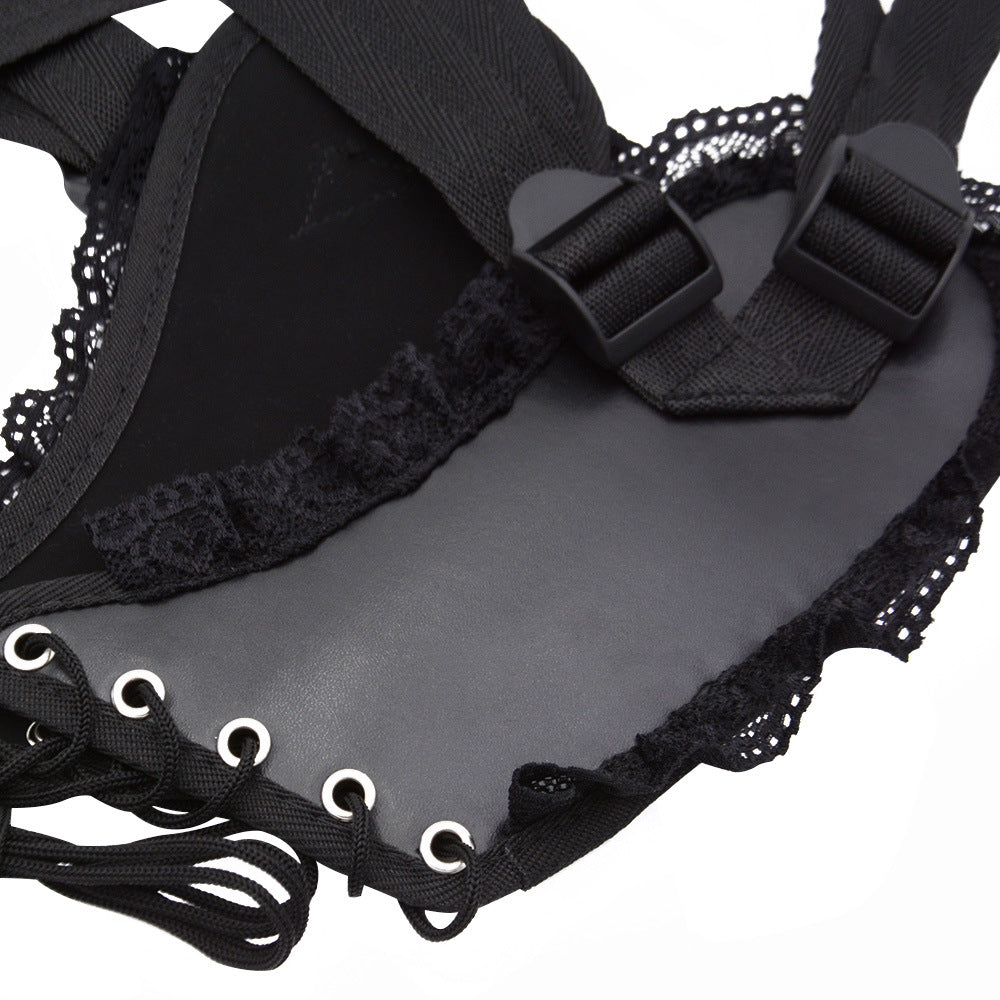 Lace Flower Black Plus Size Strap Ons