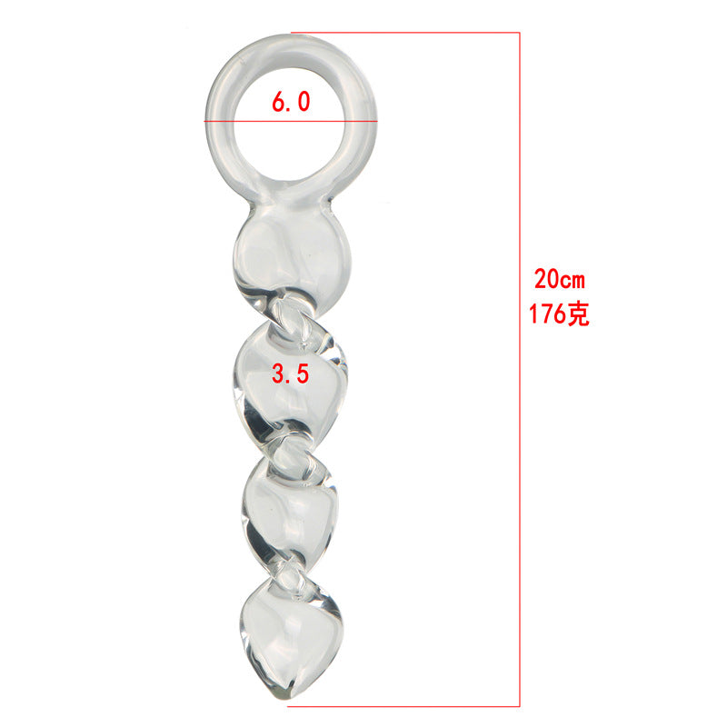 Spiral Butt Plug Glass Dildo