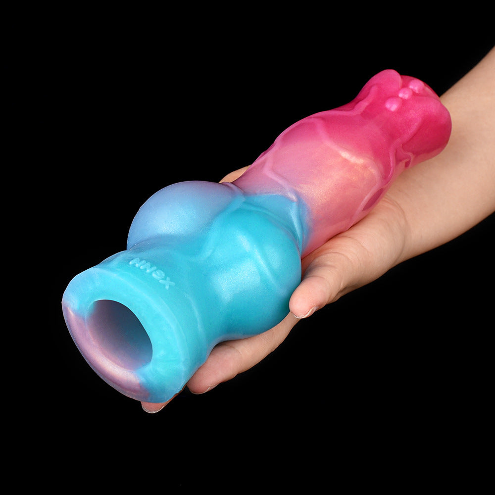 Pink Silicone Delay Horse Cock Sleeve
