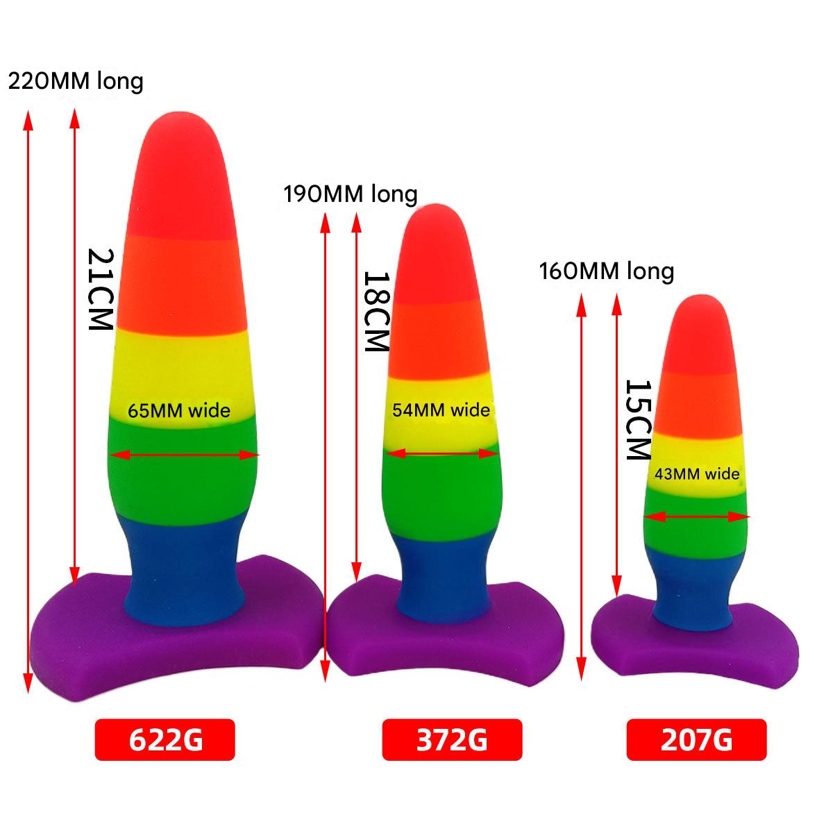 G spot Stimulation Rainbow Silicone Anal Plug