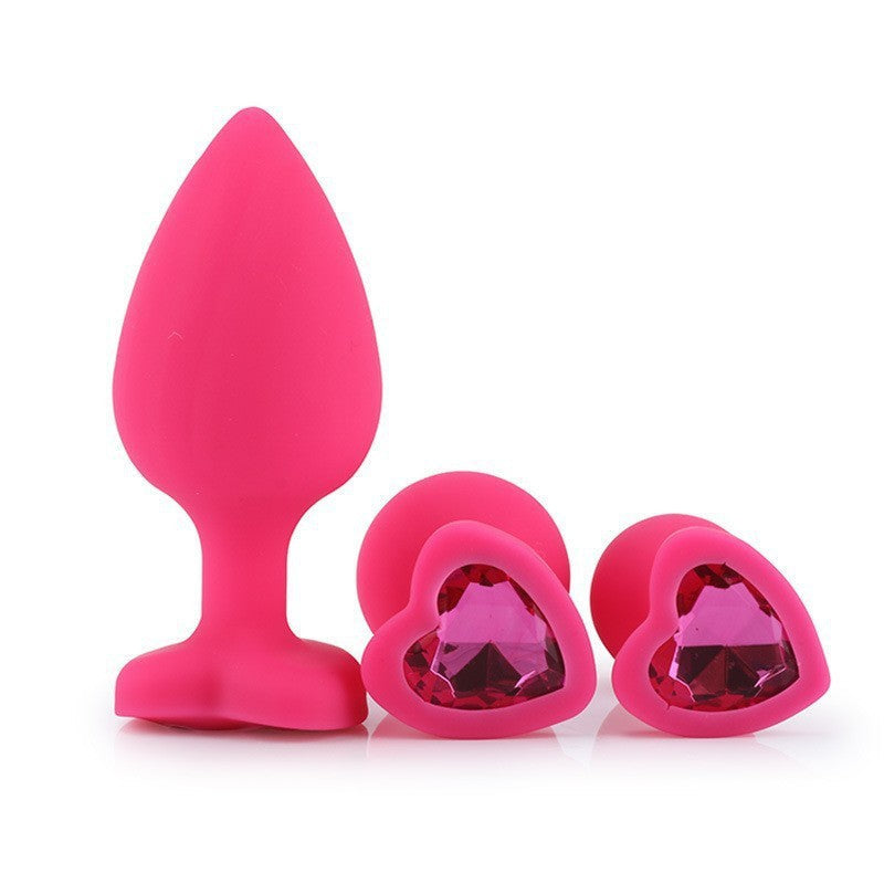 Anal Training Kit Small Silicone Jewel Butt Plug