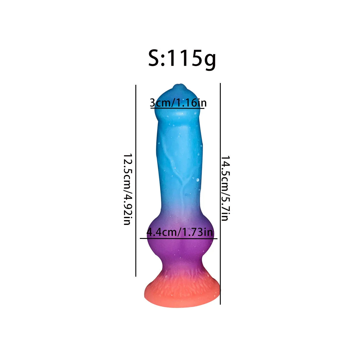 Blue Dog Glow in the Dark Dildo
