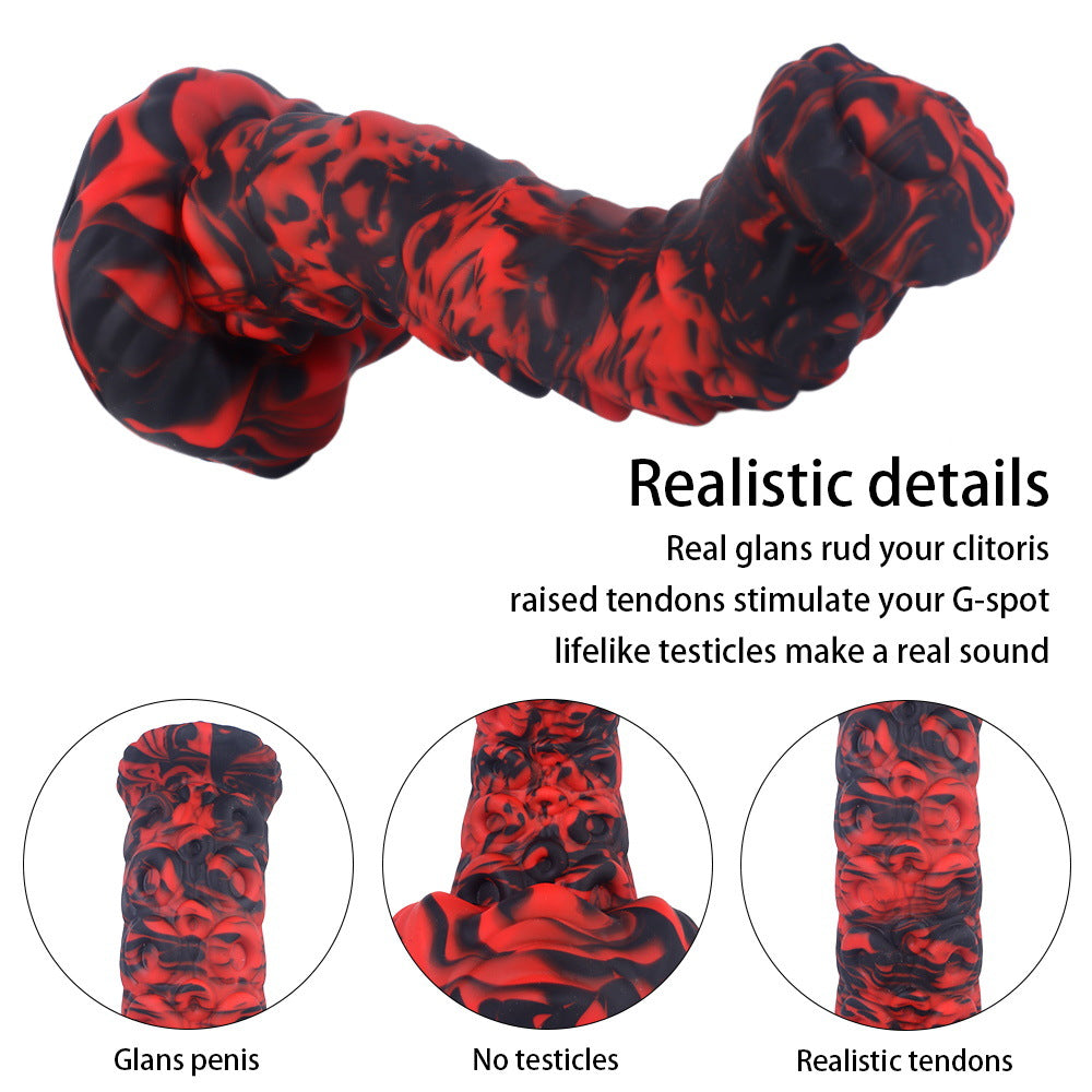 Alien Mixed Color Dragon Silicone Dildo