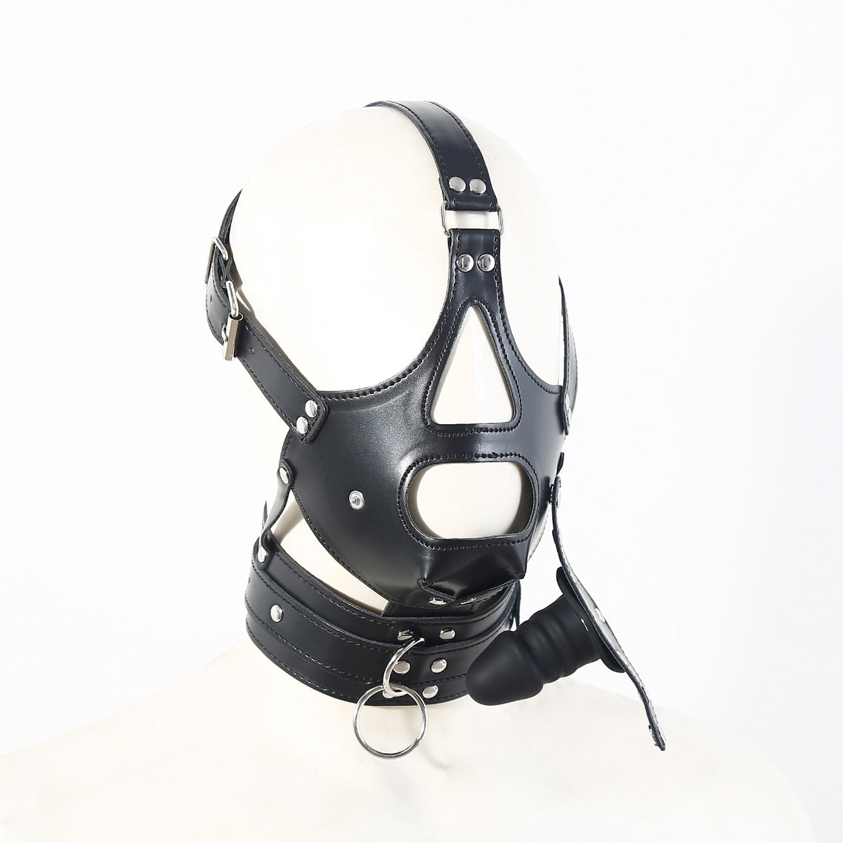 Open Mouth Gag Bondage BDSM Dildo Mask