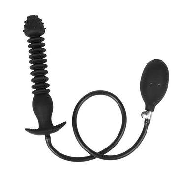 Black Huge Silicone Inflatable Butt Plug