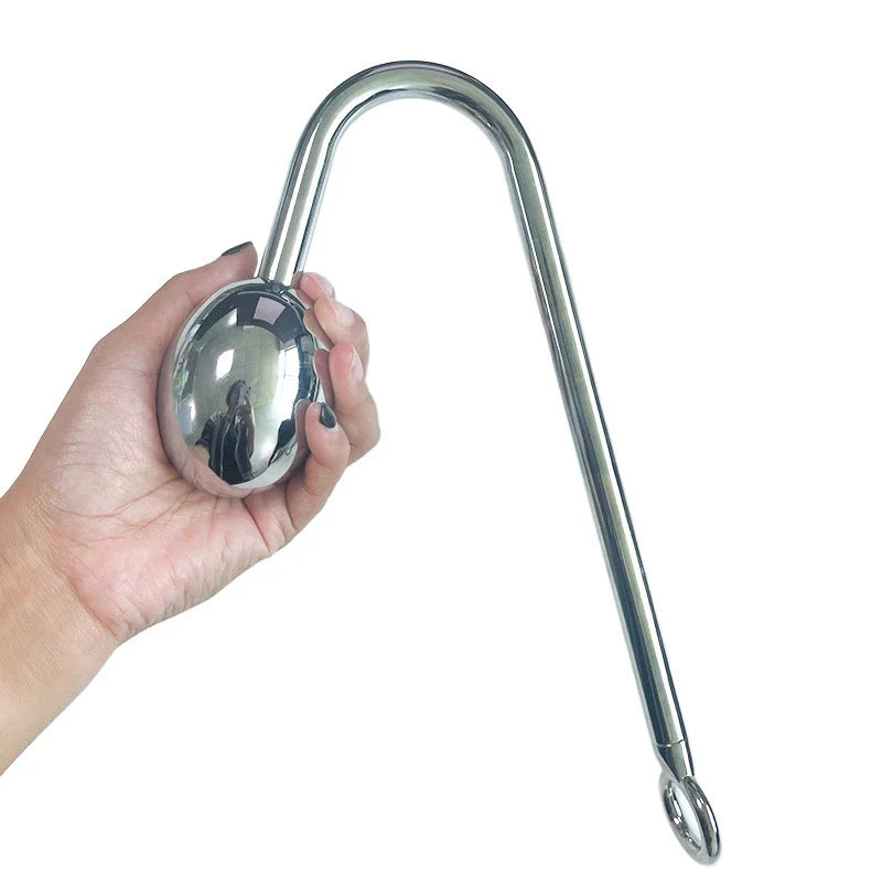 Large Detachable Stainless Steel Anal Hook 4 Balls