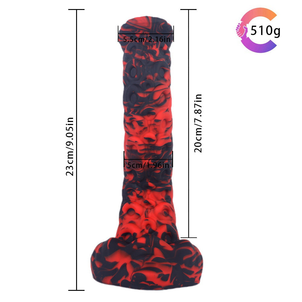 Alien Mixed Color Dragon Silicone Dildo