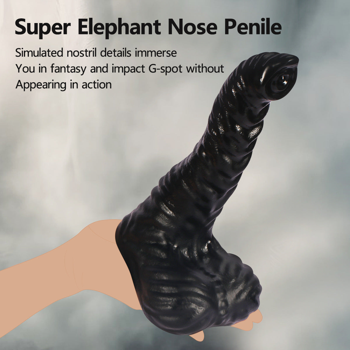 Black Custom Realistic Animal Elephant Dildo