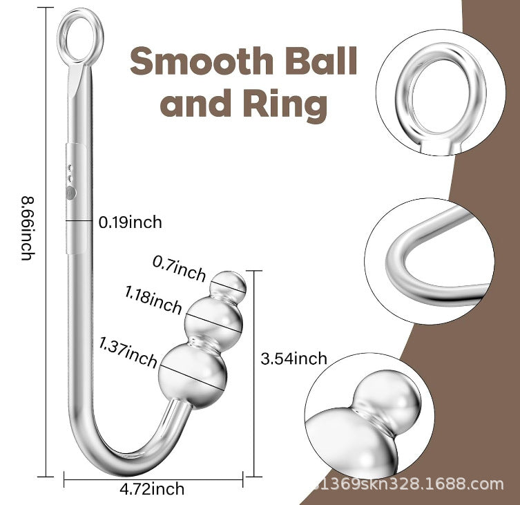 Metal Vibrating Anal Hook Bdsm But Plug