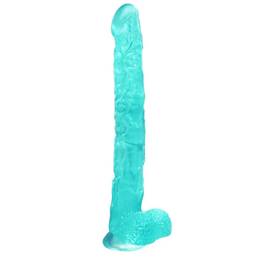 16 Inch Green Extra Long Jelly Dildo