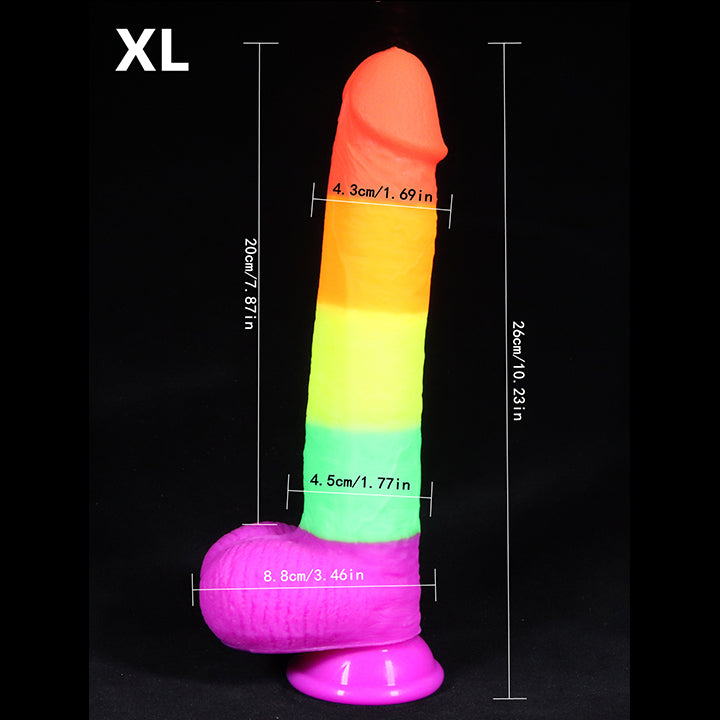 4 sizes of Realistic Rainbow Dildos