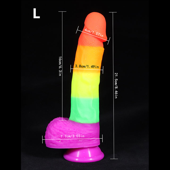 4 sizes of Realistic Rainbow Dildos