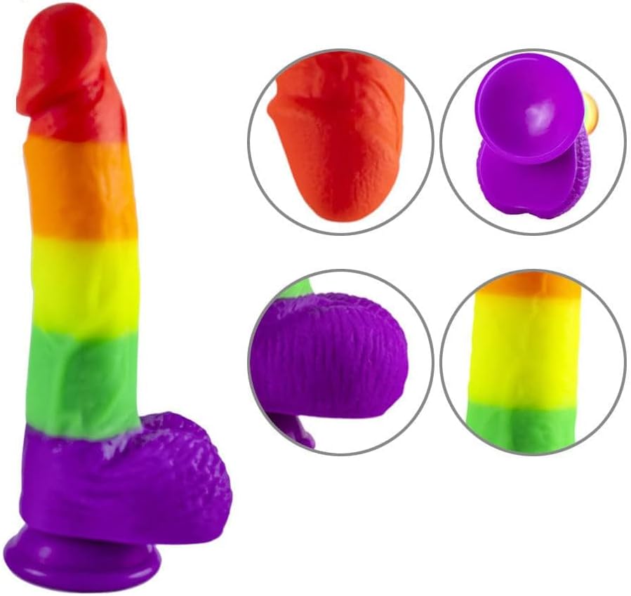 4 sizes of Realistic Rainbow Dildos