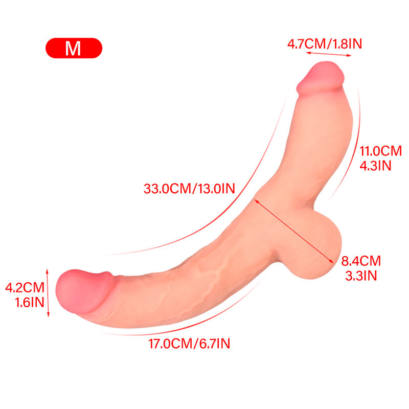 15 Inch Thick Realistic Double Head Dildo