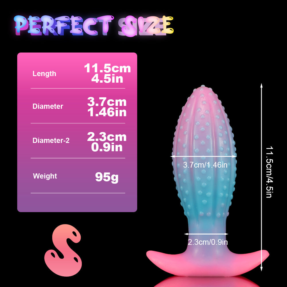 Glow In The Night Prickly Cactus Big Butt Plug—Multiple sizes