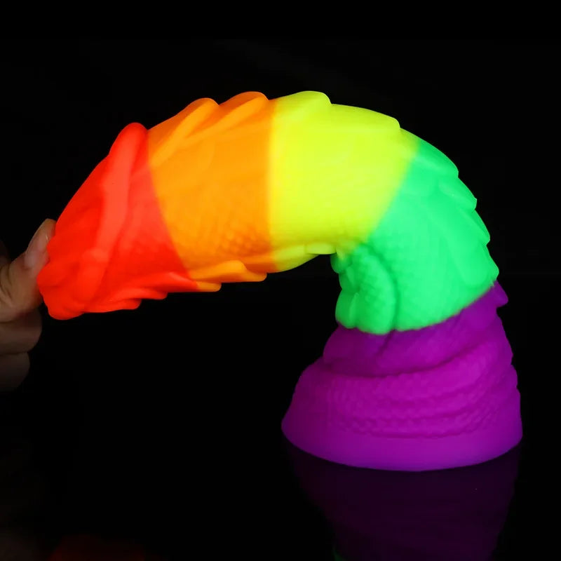 8.26 Inch Dragon Scale Dildo Textured Anal Dildo