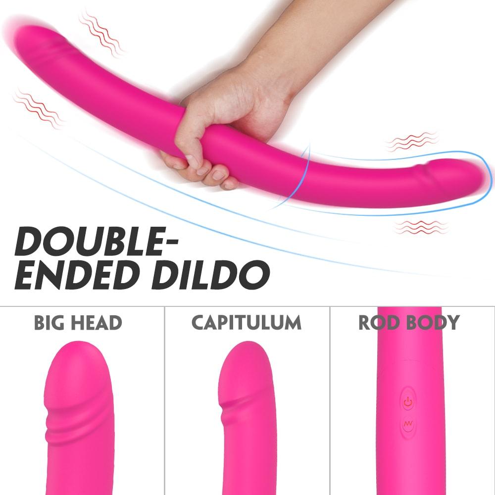 17.7 Inch Realistic Double-Ended Dildos For Anal Vagina Simulation Dildo Vibrator