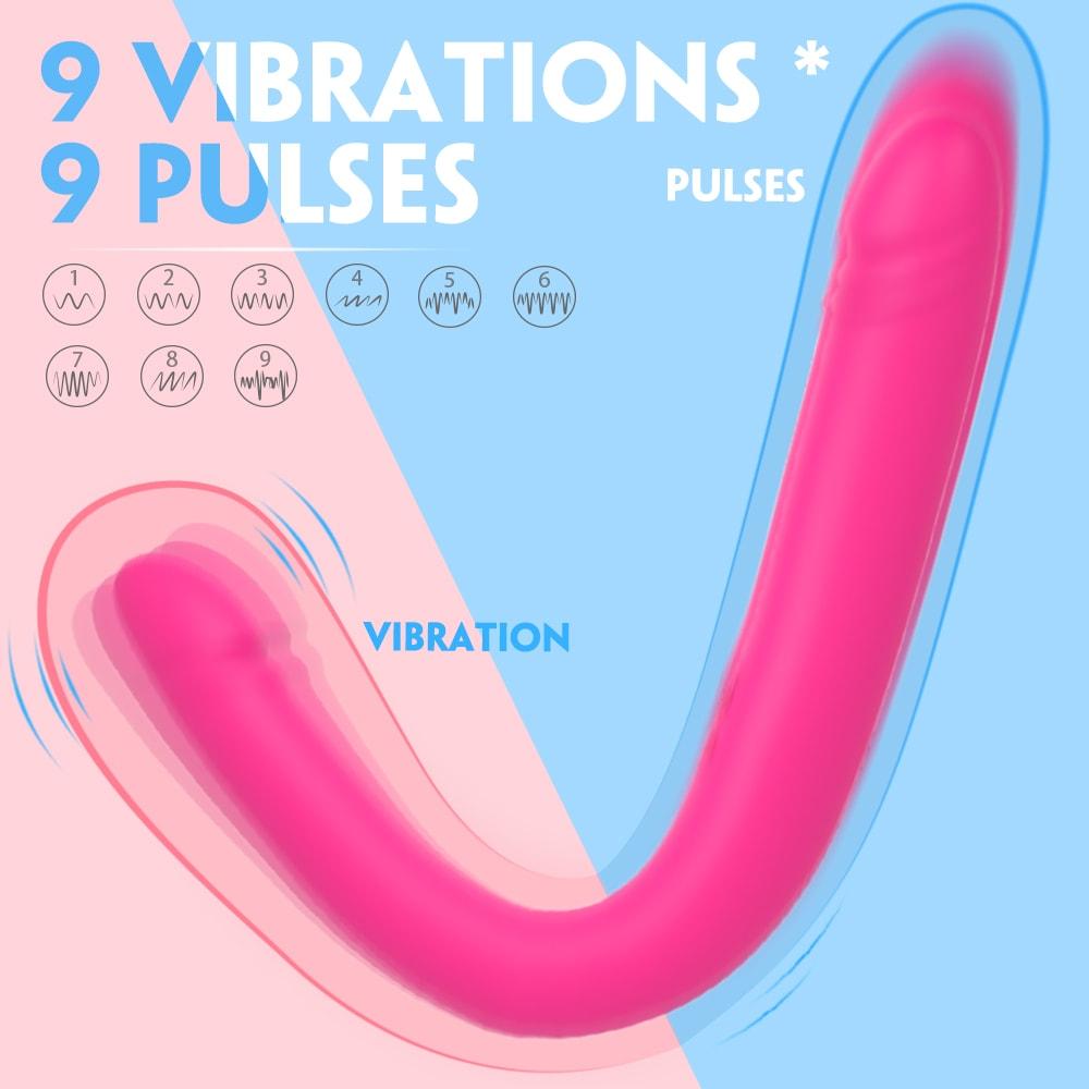 17.7 Inch Realistic Double-Ended Dildos For Anal Vagina Simulation Dildo Vibrator