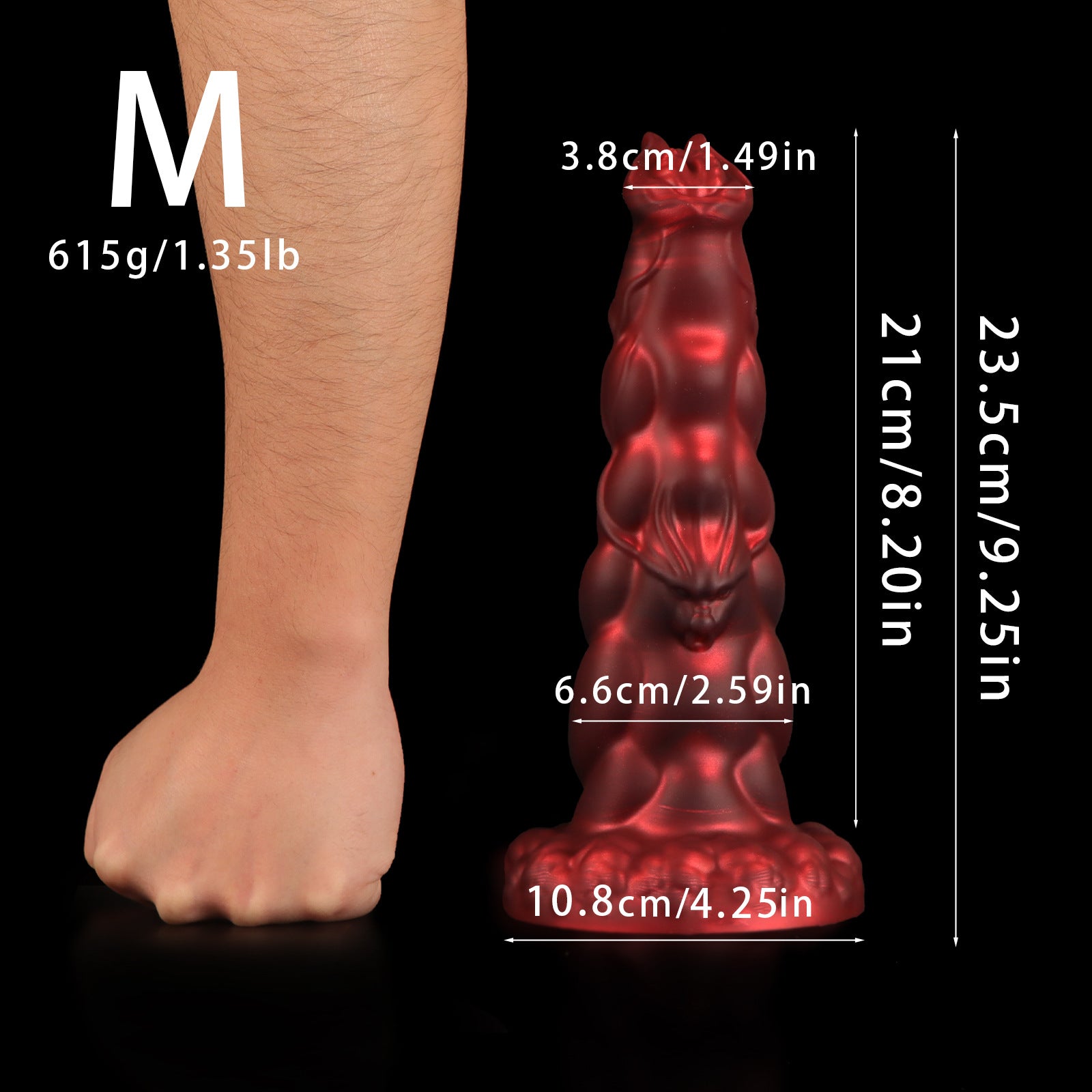 Custom Red Silicone Dragon Anal Dildo
