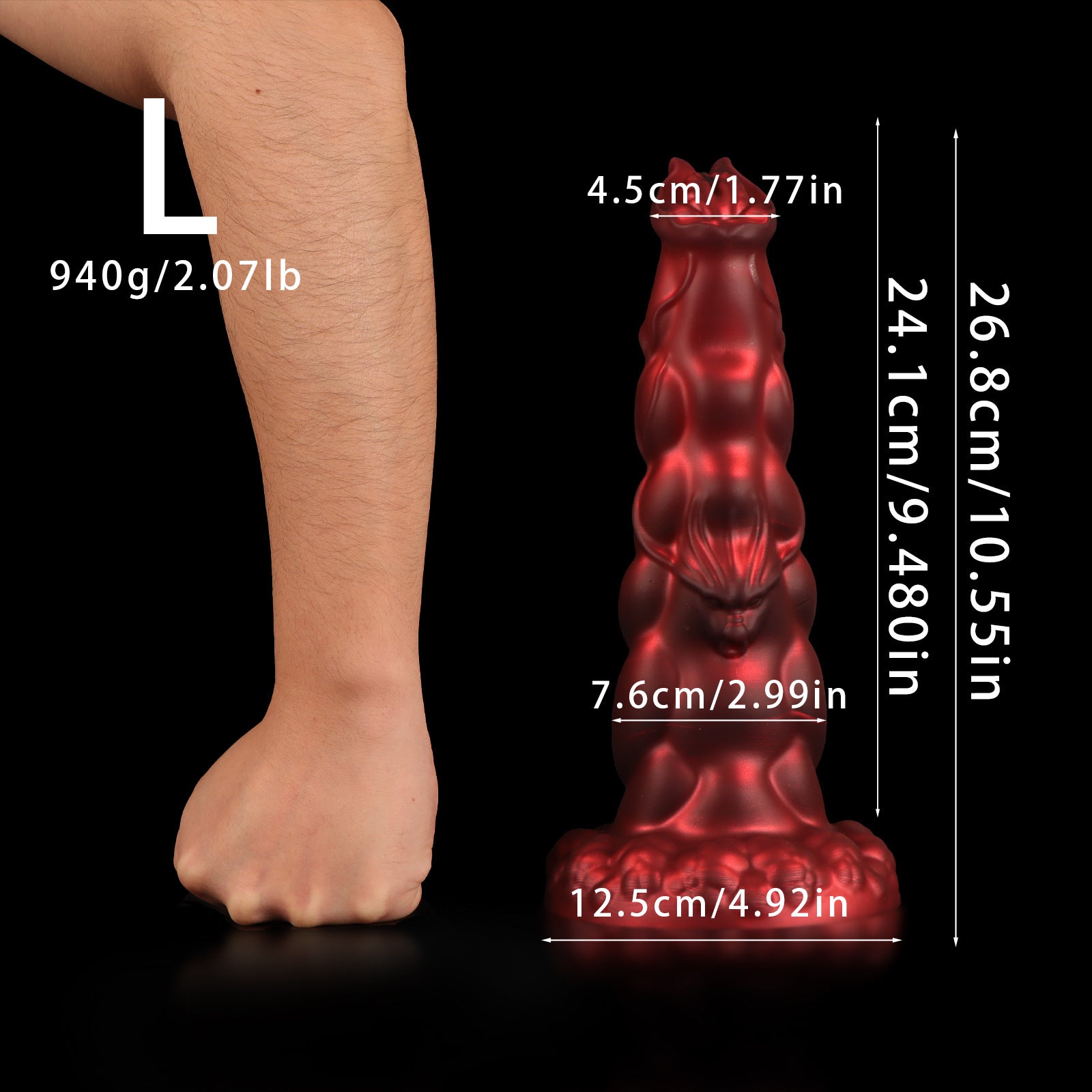 Custom Red Silicone Dragon Anal Dildo