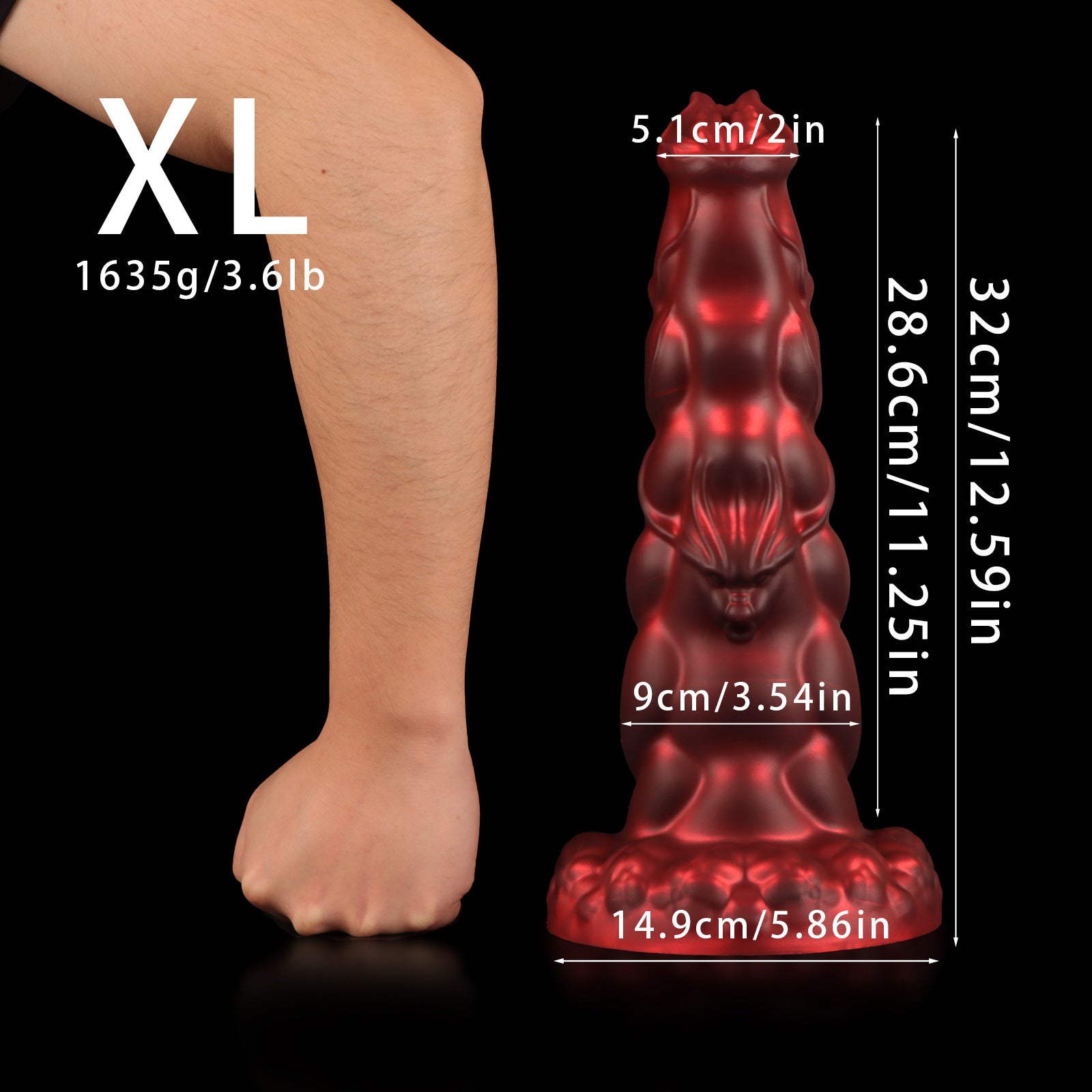 Custom Red Silicone Dragon Anal Dildo