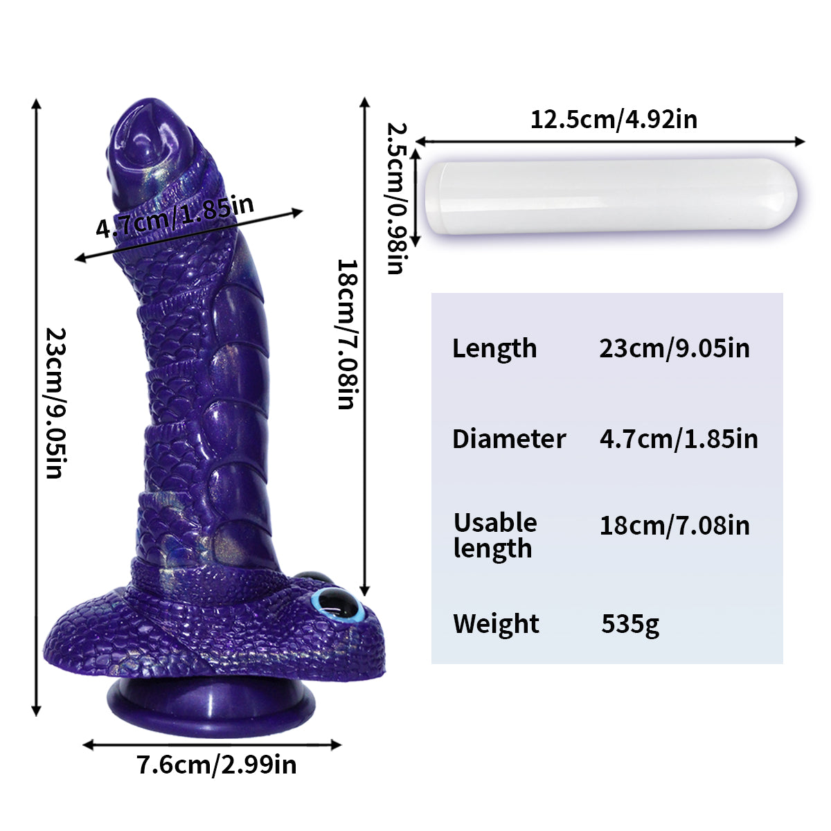 9 Inch Purple Vibrator Sci-Fi Dragon Dildo
