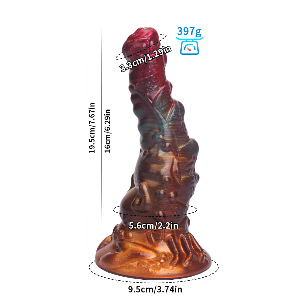 9 Inch Textured Fantasy Monster Dildo