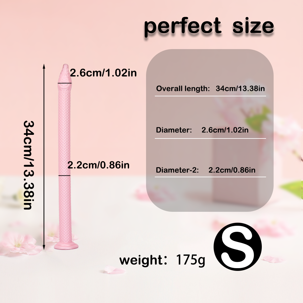 21 Inch Pink Soft Animal Snake Dildo