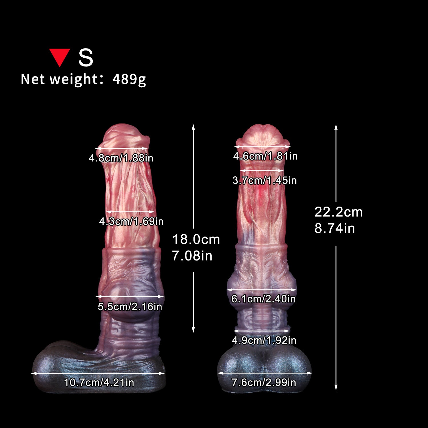 Dual Density Silicone Knot Muscle Horse Dildo