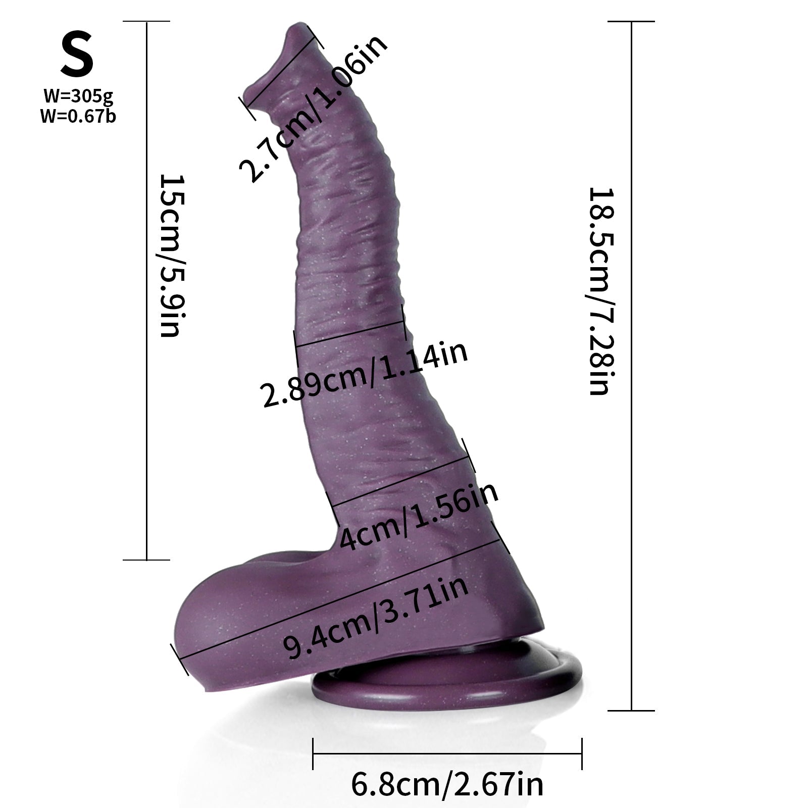 Purple Silicone Animal Elephant Trunk Dildo