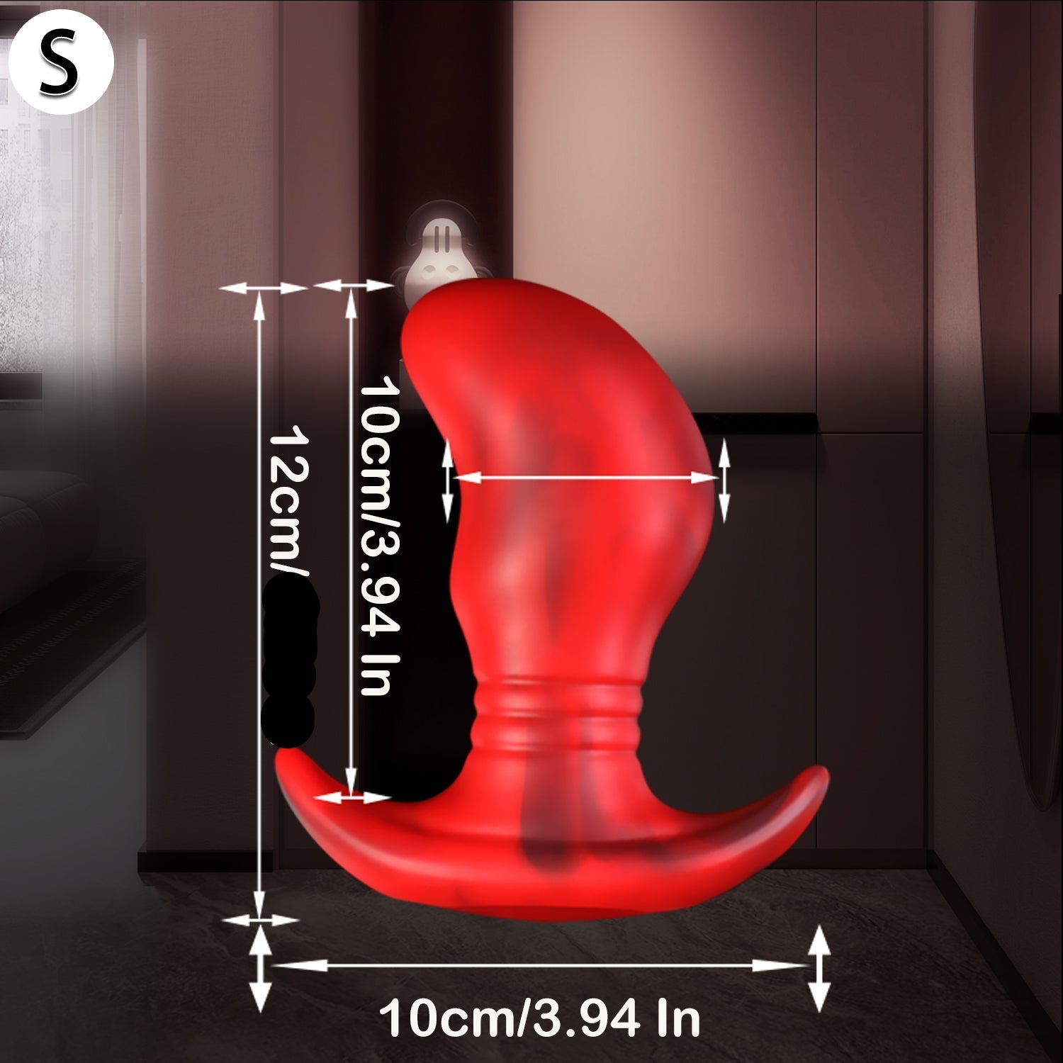 Red Silicone Ball Large Butt Plug