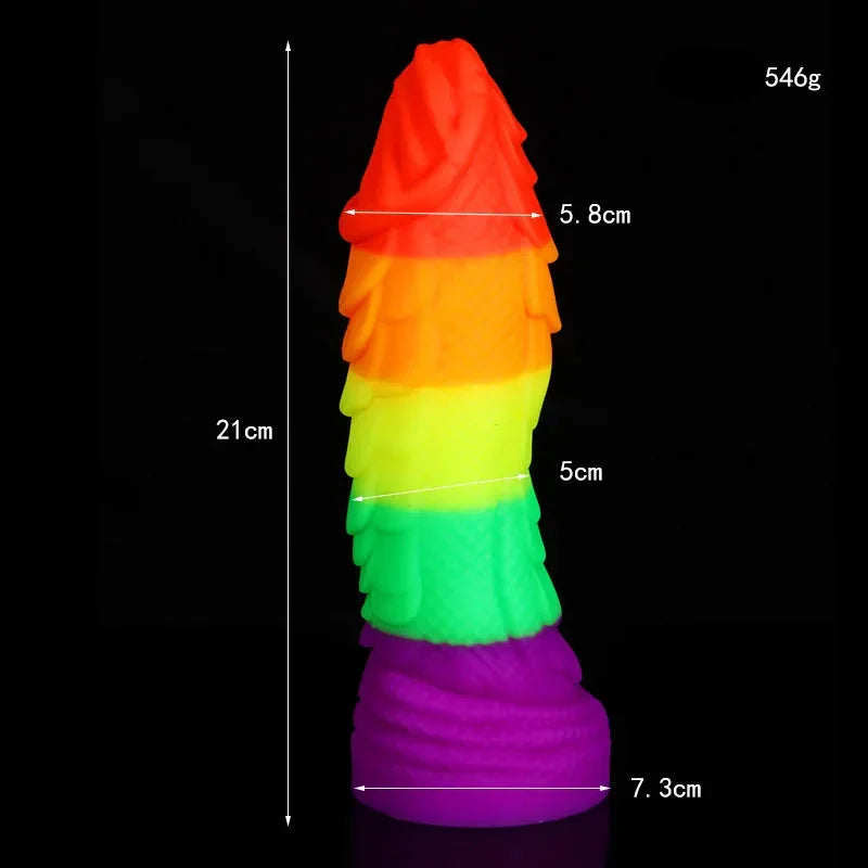 8.26 Inch Dragon Scale Dildo Textured Anal Dildo