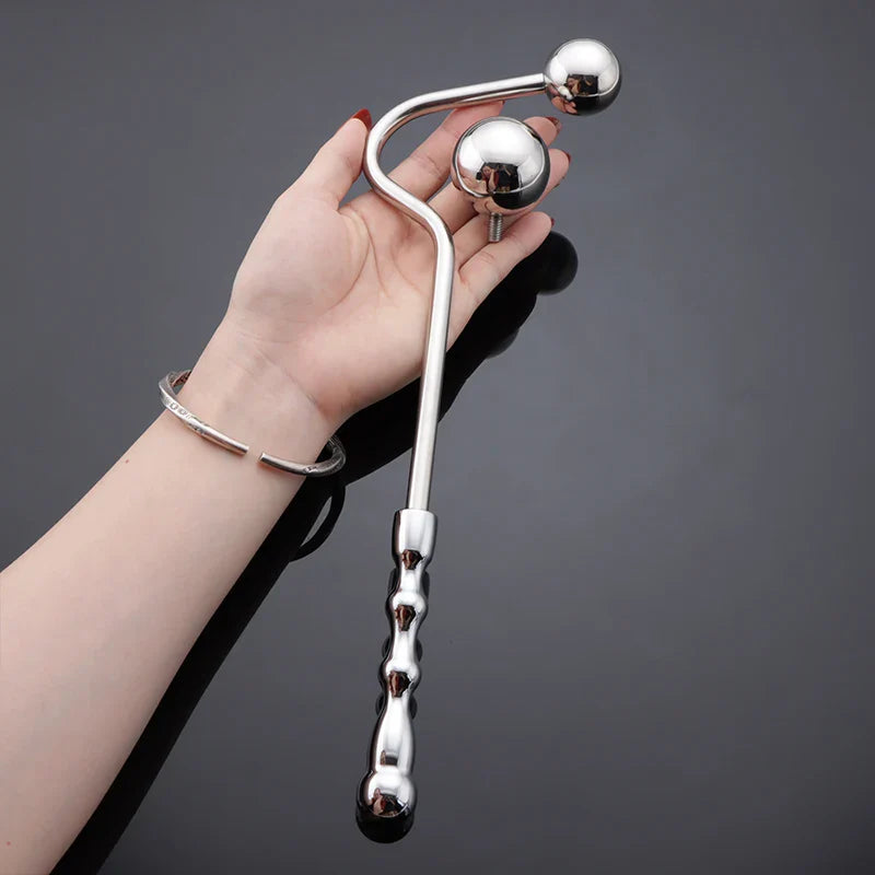 Stainless Steel Double Ended Anal Hook for Couples