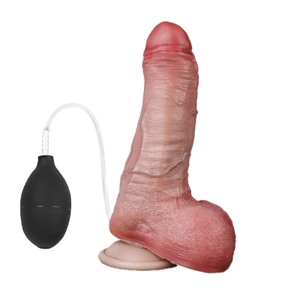 6 Inch Realistic Cock Inflatable Squirting Dildo