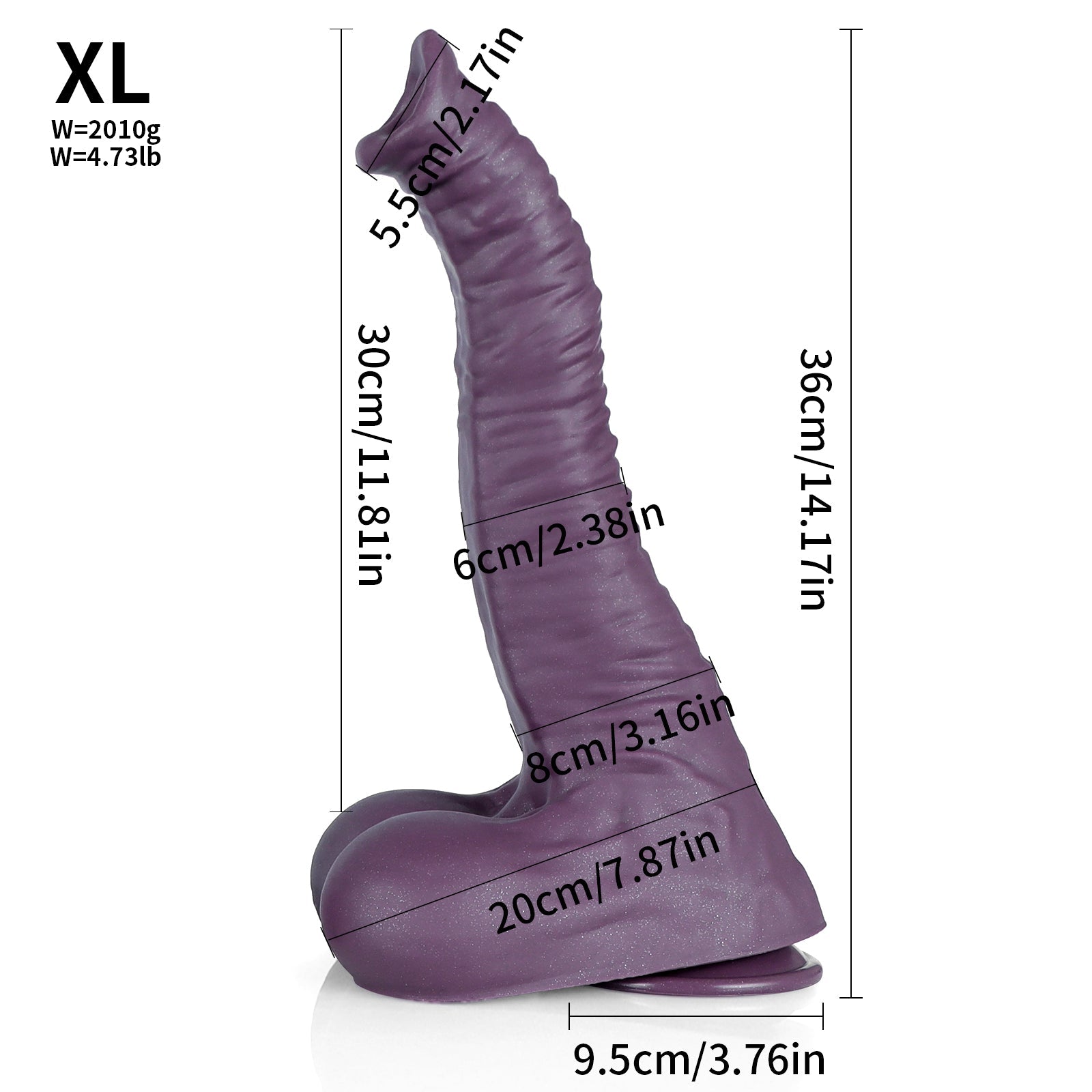 Purple Silicone Animal Elephant Trunk Dildo