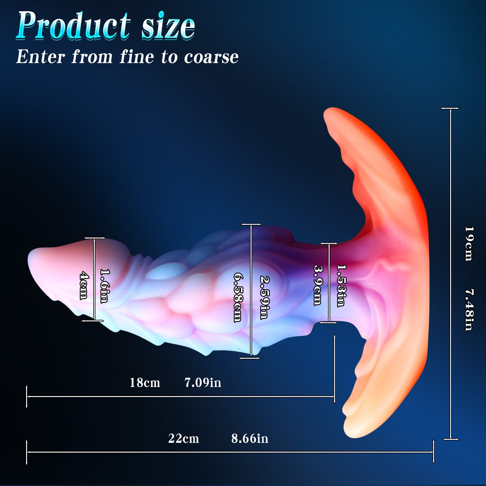 Colorful Fantasy Anchor Dragon Butt Plug Kit