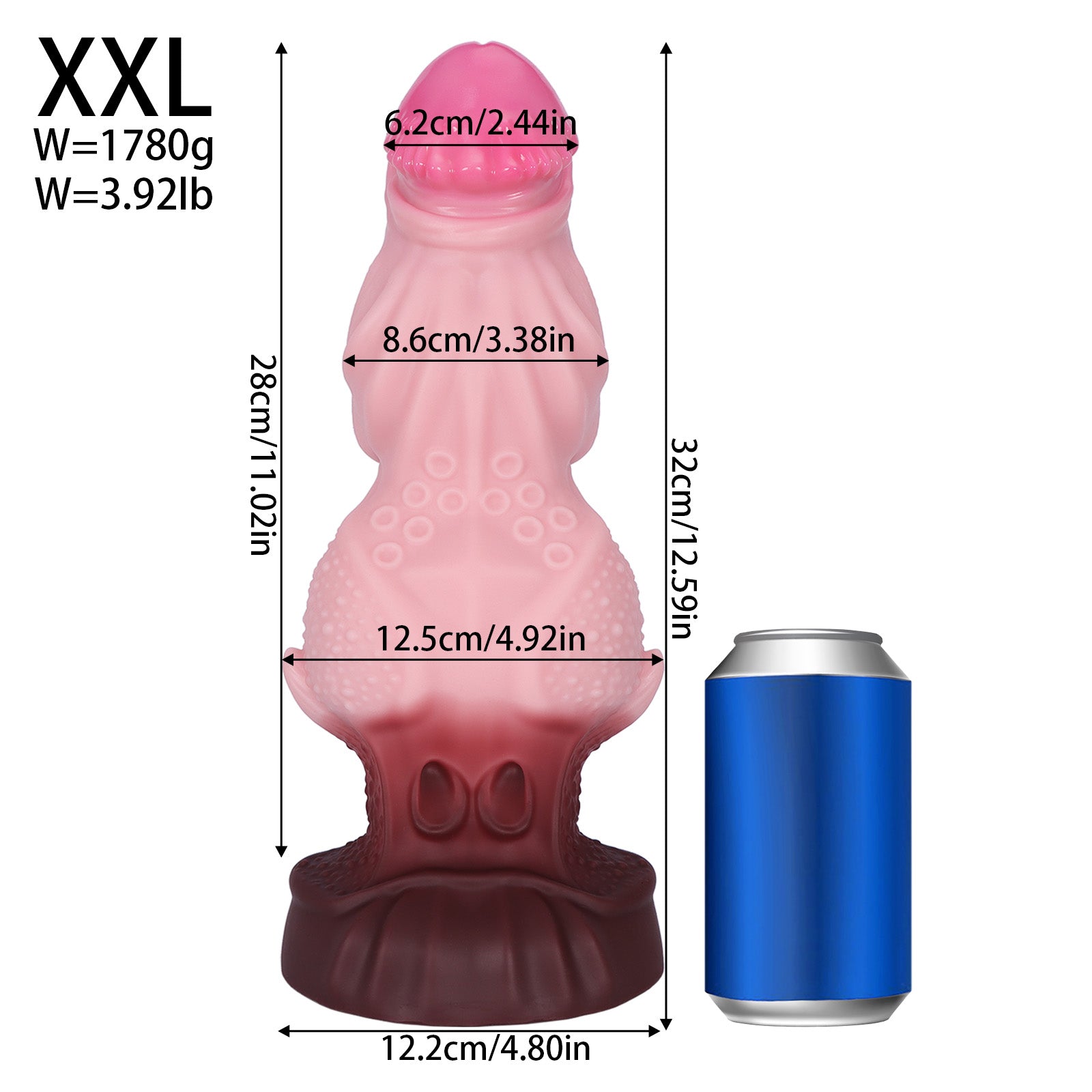 Pink Huge Knot Monster Butt Plug